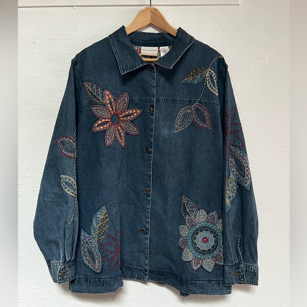 Alfred Dunner Women’s Embroidered Denim Jacket
